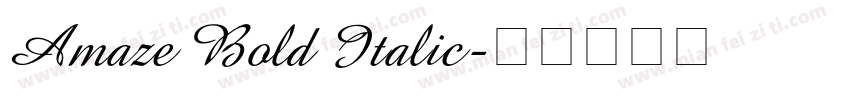 Amaze Bold Italic字体转换